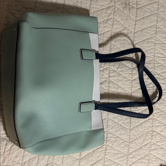 Kate Spade Aqua and White Tote - Picture 4 of 7